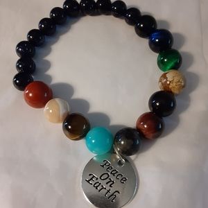 EARTH Day 4/22/2024. 1 Peace on Earth bracelet. Planets.